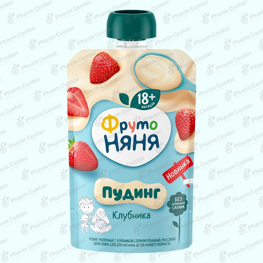 ФрутоНяня 43001185 Пудинг пауч Клубника 90г.