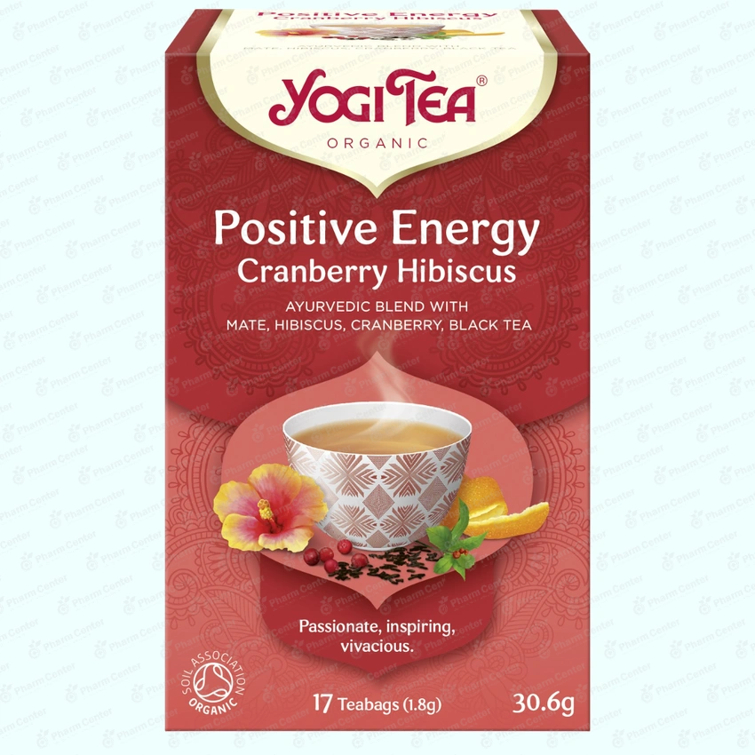 Чай в пакетиках YOGI TEA Positive Energy Cranberry Hibiscus Позитивная энергия 1,8г х 17