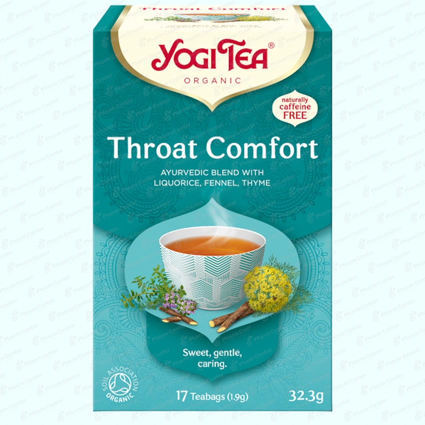 Чай в пакетиках YOGI TEA Throat Comfort Для здоровья горла 1,8г х 17