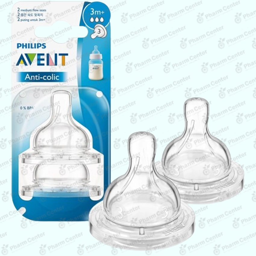 Philips AVENT Classic Anti-colic կերակրման շշի ծծակ՝ (միջին հոսք) (3 ամս+)   №2