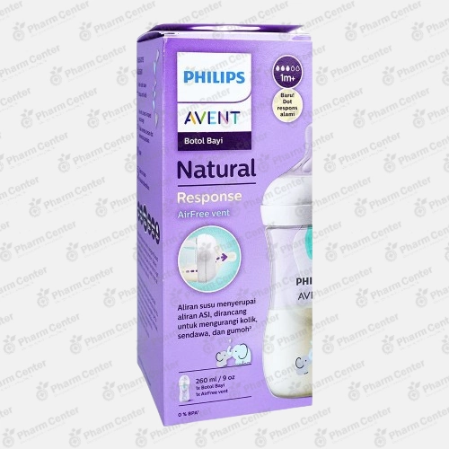 Philips AVENT Natural կերակրման շիշ AirFree փականով "Փղիկ" (1 ամս+) 260մլ   №1