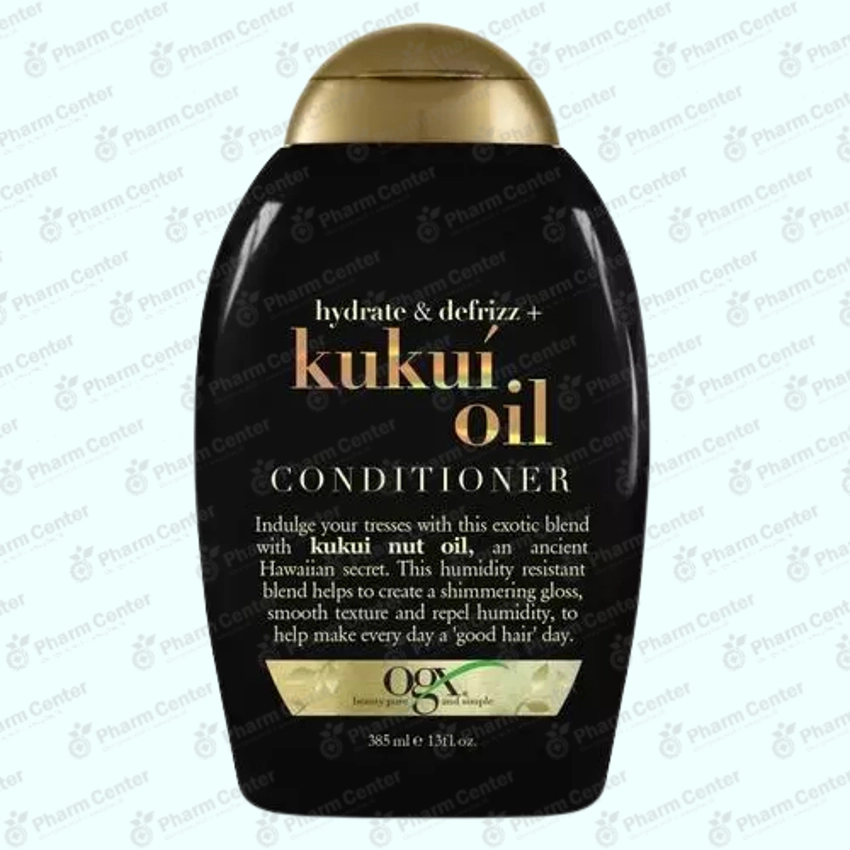 OGX 4228 Кондиционер  для увлажнения и гладкости волос с маслом Кукуйи  385мл