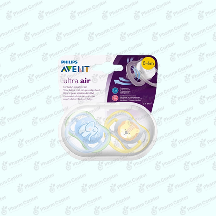 Avent ultra air ծծակ սիլիկոնե, օրթոդոնտիկ (0-6 ամսական) x 2